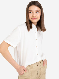 Распродажа Рубашка в стиле сафари выполнена из хлопковой ткани с эффектом льняного полотна