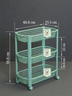 Отзыв на Полка прямоугольная на колесах 3 секции