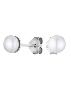 Отзыв на Ювелирные серебряные классические круглые женские серьги пусеты, гвоздики с жемчугом, серебро 925