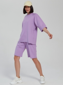 Отзыв на Спортивный летний костюм для женщин футболка оверсайз и шорты / домашний костюм для спорта и отдыха