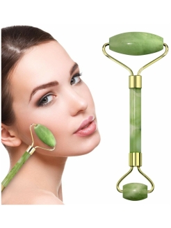 Распродажа Массажёр роликовый для лица из натурального камня нефрита/Facial Massage Roller 