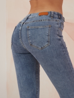 Отзыв на Женские укороченные зауженные джинсы скинни с высокой талией