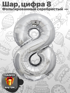 Отзыв на шарики воздушные с днем рождения / шарики воздушные фольгированный / шар с цифрой 8