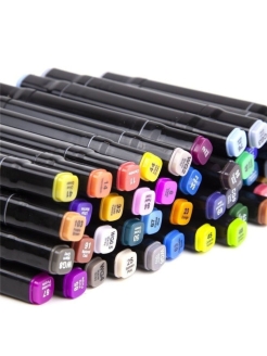 Распродажа Набор профессиональных двусторонних маркеров для скетчинга от 0-204 цветов 