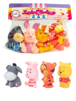 Отзыв на Игрушки для ванной / Резиновые Игрушки Винни Пух / Пищалки для Детей, для купания Малышей, 0+