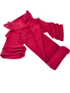Отзыв на Одеяло-плед с рукавами бордовый