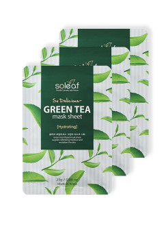 Отзыв на Набориз трех масок для лица с зеленым чаем  So Delicious Green Tea Mask Sheet
