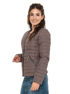 Отзыв на Короткая женская куртка приталенная на молнии для шолы офиса прогулок