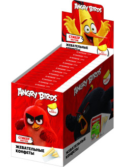 Отзыв на Жевательная конфета  ANGRY BIRDS MOVIE в конверте со вкусом ананаса 24 шт по 12г.